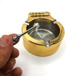 ست زیرسیگاری و فندک کبریتی هانست طلایی کد 05