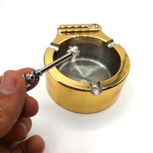 ست زیرسیگاری و فندک کبریتی هانست طلایی کد 05