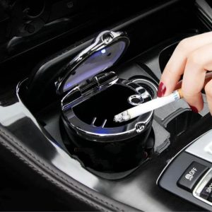 زیر سیگاری ماشینی کروم چراغ دار کد 06