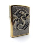 فندک بنزینی زورو طلایی برجسته طرح دراگون کد 130018