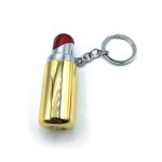 فندک فانتزی و جاسوئیچی مدل رژ لب طلایی کد 110014