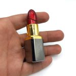 فندک فانتزی مدل رژ لب طوسی کد 110019