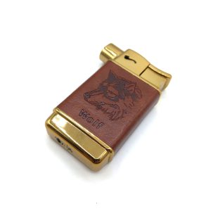 فندک گازی اتمی روکش چرم مخصوص پیپ