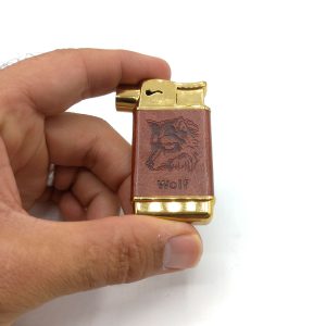 فندک گازی اتمی روکش چرم مخصوص پیپ