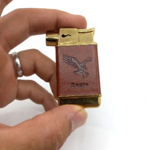 فندک گازی اتمی روکش چرم مخصوص پیپ