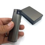 قوطی سیگار مدل فندک دار مشکی کد 210025