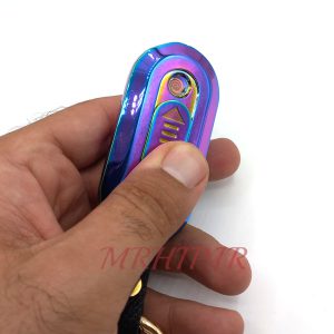 فندک ساعت الکتریکی شارژی مدل المنتی رنگ هفت رنگ کد 140034