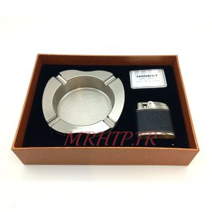 ست فندک و زیرسیگاری مدل چرم کد 220021