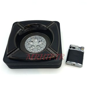 ست فندک و زیرسیگاری مدل چرم کد 220024