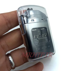 فندک الکتریکی شارژی مدل پلاسما رنگ مشکی نقره ای140021