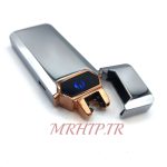 فندک الکتریکی شارژی مدل پلاسما رنگ نقره ای کد 140025