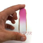 فندک الکتریکی شارژ ی مدل المنتی رنگ صورتی سفید کد 140029