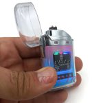 فندک الکتریکی شارژی مدل پلاسما رنگ آبی صورتی کد 140023