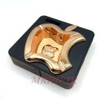ست فندک و زیرسیگاری مدل اپل طلایی کد 220016