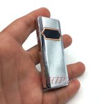 فندک الکتریکی شارژی مدل پلاسما رنگ نقره ای کد 140025