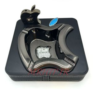 ست فندک و زیرسیگاری مدل اپل مشکی کد 220017