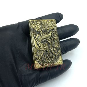 فندک گازی اتمی مدل لایتر طرح طاووس واژدها کد120172