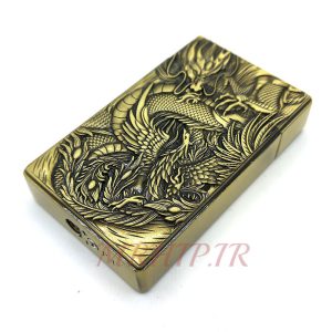 فندک گازی اتمی مدل لایتر طرح طاووس واژدها کد120172