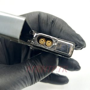 فندک گازی اتمی مدل لایتر طرح طاووس واژدها نقره ای کد120173