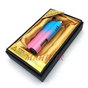 فندک گازی اتمی دو رنگ آبی صورتی کد a120225