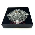 زیرسیگاری مدل زورو نقره ای طرح گل کد 220033
