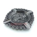 زیرسیگاری مدل زورو نقره ای طرح گل کد 220033