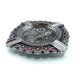 زیرسیگاری مدل زورو نقره ای طرح گل کد 220033