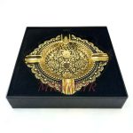 زیرسیگاری مدل زورو طلایی طرح گل کد 220034