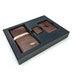 ست جاسیگاری ، فندک و کیف پول چرم کد 210054
