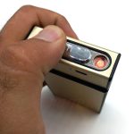 جاسیگاری فندک دار سیگار باریک بژ کد 210028