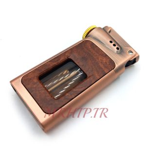 فندک بنزینی مسی قهوه ای کد 130033