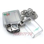 فندک بنزینی زورو رنگ نقره ای براق کد130036