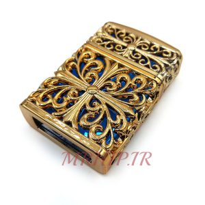 فندک گازی اتمی طرح مینیاتوری طلایی آبی کدA120197