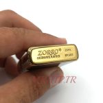 فندک بنزینی زورو رنگ مسی طلایی کد130040