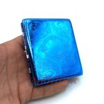 جاسیگاری استیل رنگ آبی طرحدار کد 210046