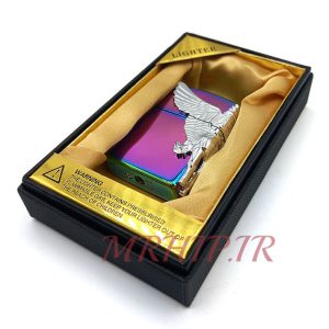 فندک گازی پاسارگاد نقره ای هفت رنگ کد a120203