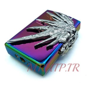 فندک گازی بال فرشته نقره ای هفت رنگ کد a120208