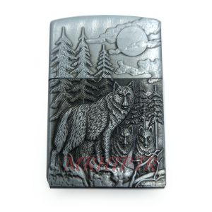 فندک گازی مدل گرگ نقره ای کد 120209