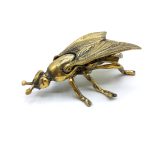 زیرسیگاری برنجی طرح مگس بال متحرک طول 18 کد 220030