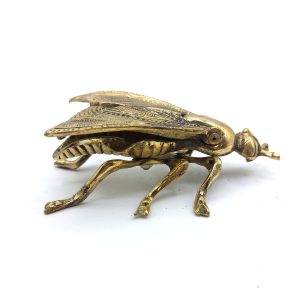 زیرسیگاری برنجی طرح مگس بال متحرک طول 18 کد 220030