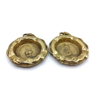 زیرسیگاری برنجی بیضی قطر16 کد 220032