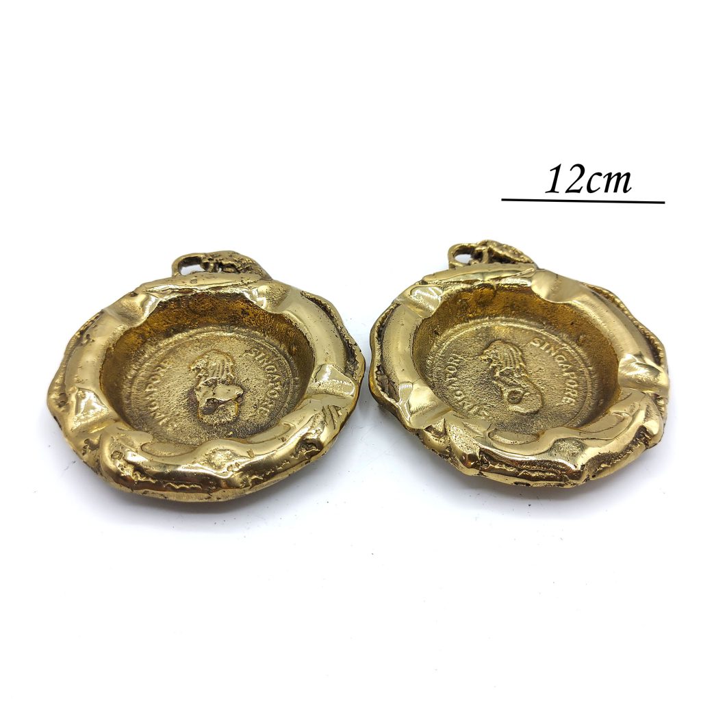 زیرسیگاری برنجی بیضی قطر16 کد 220032