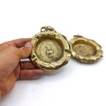 زیرسیگاری برنجی بیضی قطر16 کد 220032