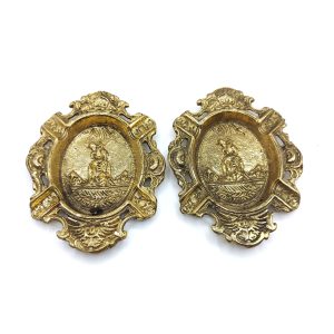 زیرسیگاری برنجی بیضی قطر16 کد 220032