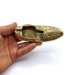 زیرسیگاری برنجی جفت طرح کفش طول 14 کد 220033