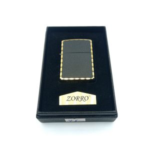 فندک بنزینی زورو مدل آسفالتی رنگ مشکی کد L130054