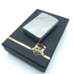 فندک بنزینی زورو رنگ نقره ایی کد L130058