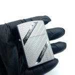 فندک بنزینی زورو رنگ نقره ایی کد L130058