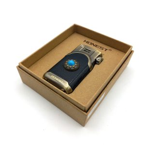 فندک بنزینی هنسی مسی چرم کد L130064