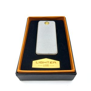 فندک الکتریکی شارژی مدل المنتی نقره ای کد L140112